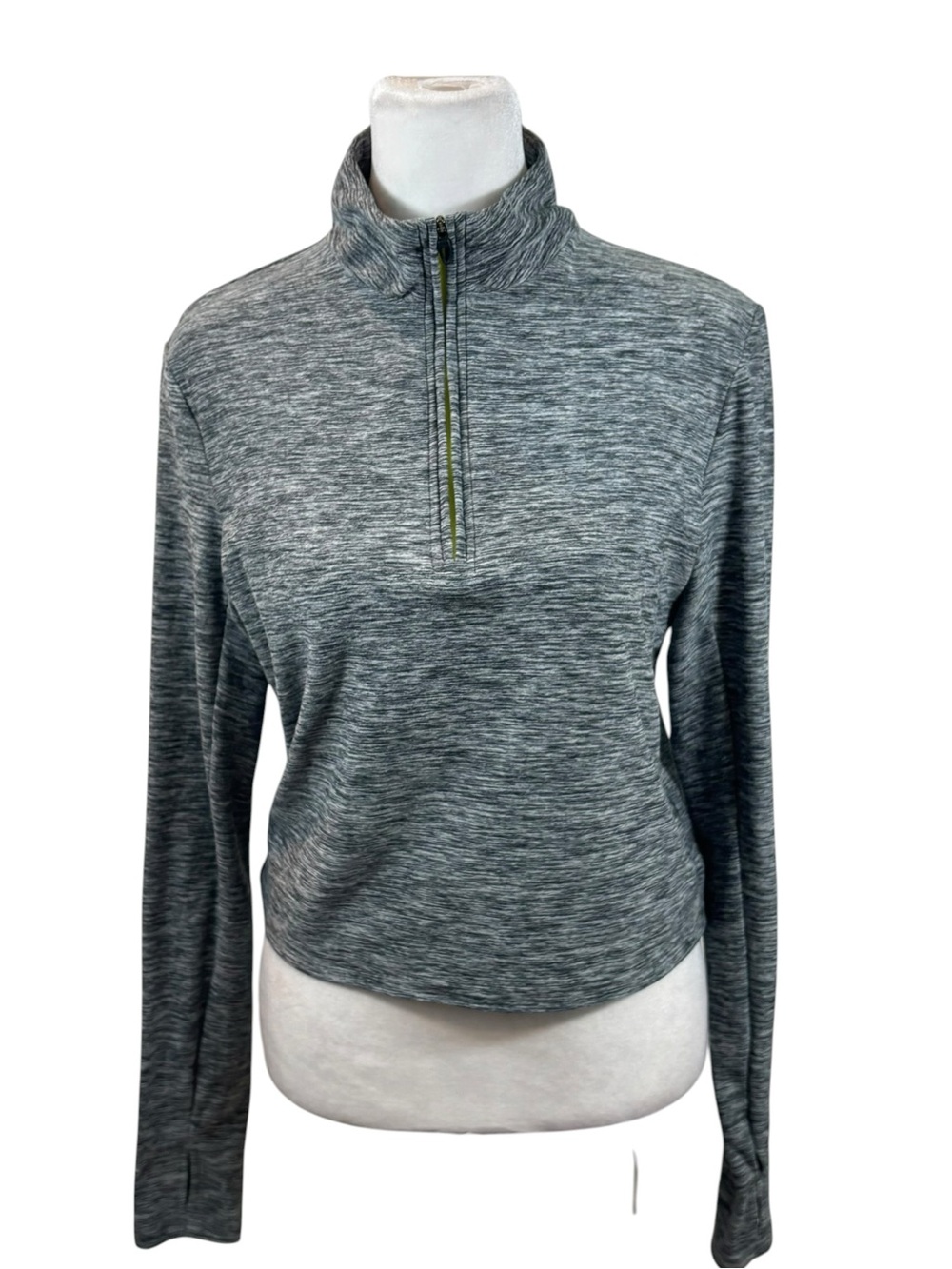 Ladies‎ Hind Running Brand 1/4 Zip Long Sleeve Cropped Top Size Small